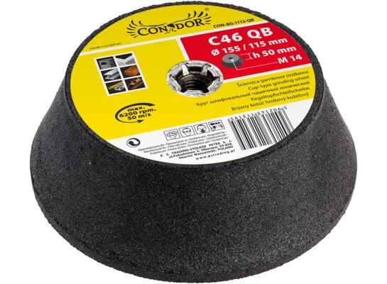 Ściernica garnkowa, stożkowa typ 1112, twardość QB Condor