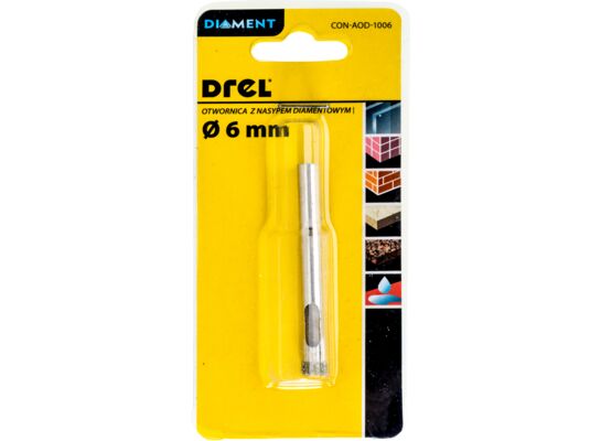 Otwornica z nasypem diamentowym 6 mm Drel