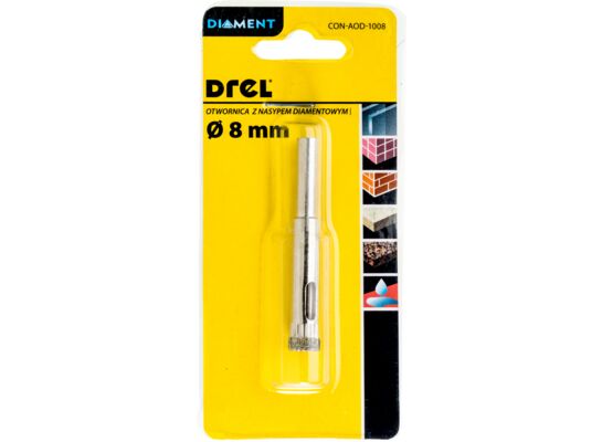 Otwornica z nasypem diamentowym 8 mm Drel