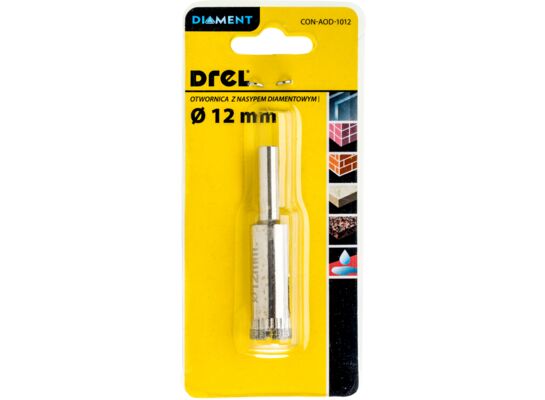 Otwornica z nasypem diamentowym 12 mm Drel