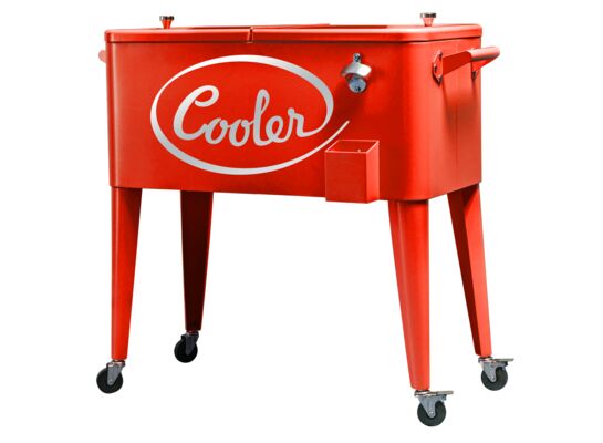 Lodówka cooler ogrodowy czerwona Drel