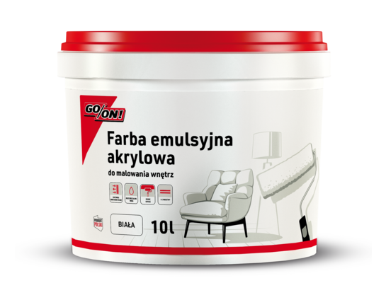 Emulsja wewnętrzna farba biała 10 l GO/ON!
