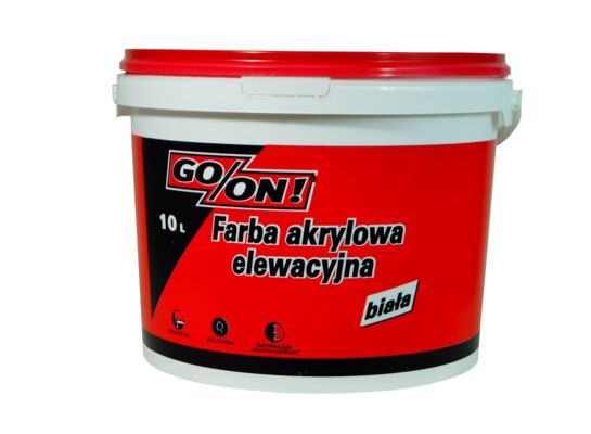 Farba elewacyjna akrylowa biała 10 l GO/ON!