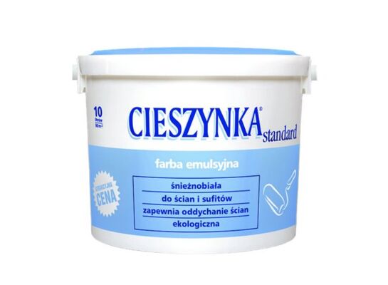 Farba emulsyjna CIESZYNKA Standard biała 10 l