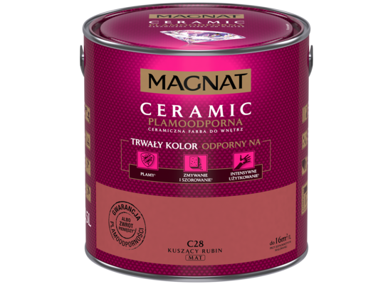 Farba ceramiczna MAGNAT Ceramic kuszący rubin C28 2,5 l