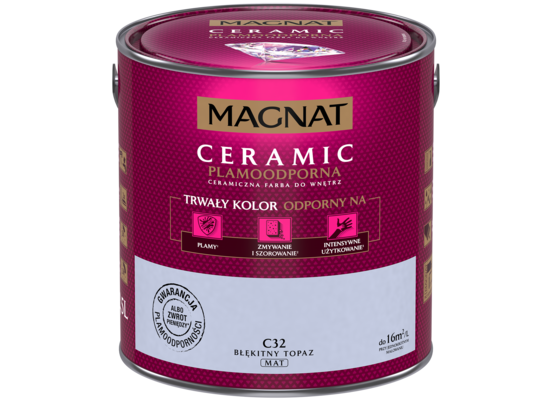 Farba ceramiczna błękitny topaz C32 2,5 l Magnat