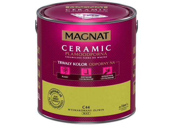 Farba ceramiczna MAGNAT Ceramic wysmakowany oliwin C44 2,5 l