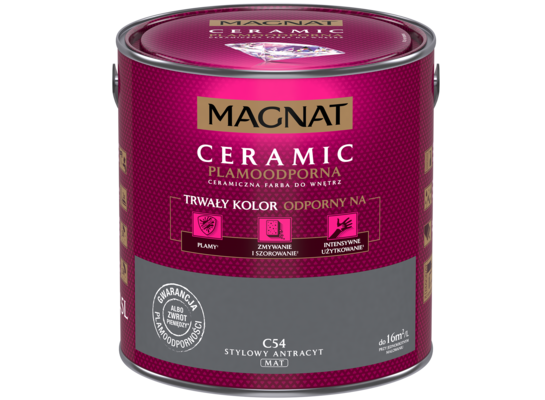Farba ceramiczna stylowy antracyt C54 2,5 l Magnat