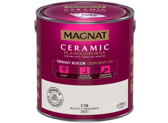 Farba ceramiczna mglisty krzemień C58 2,5 l Magnat