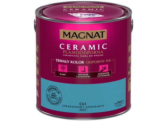 Farba ceramiczna szmaragdowy akwamaryn C61 2,5 l Magnat