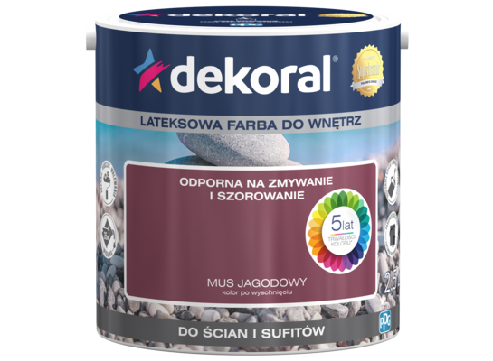 Farba lateksowa AKRYLIT W Mus Jagodowy 2,5 l Dekoral