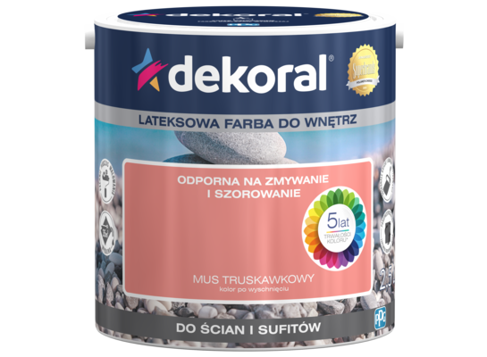 Farba lateksowa AKRYLIT W Mus Truskawkowy 2,5 l Dekoral