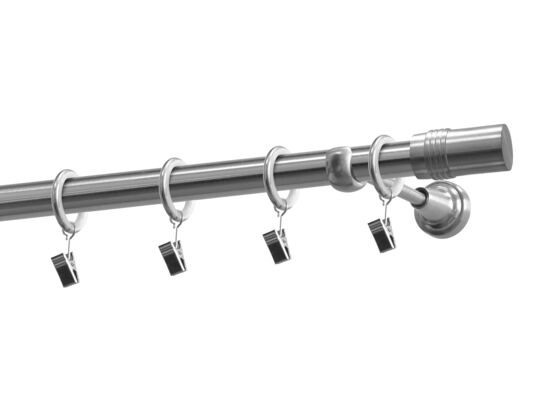 Karnisz pojedynczy 19 mm Boston nikiel 240 cm