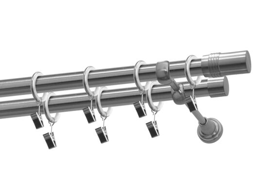 Karnisz podwójny 19/19 mm Boston nikiel 200 cm