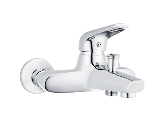 Bateria wannowa ścienna 35 mm chrom AQUA