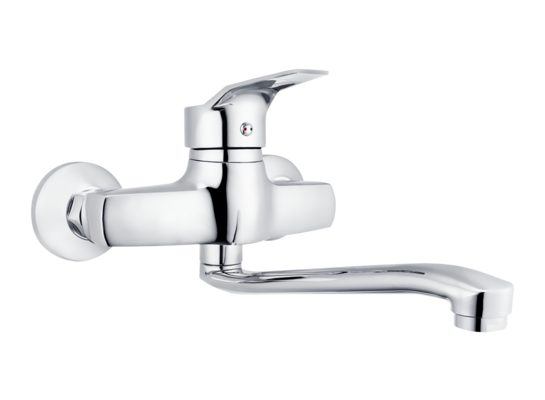 Bateria jednouchwytowa zlewozmywakowa ścienna chrom VESTO