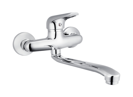 Bateria zlewozmywakowa ścienna 35 mm chrom AQUA