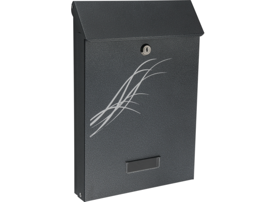 Skrzynka na listy zamek bębenkowy antyk szary