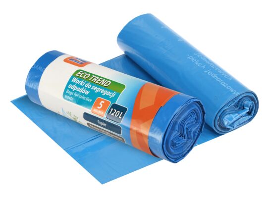 Worki do segregacji 120L, 5 szt. papier (niebieskie)