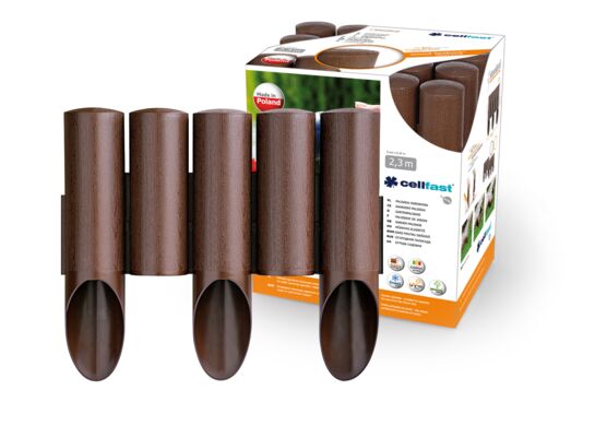 Palisada ogrodowa STANDARD 14,5 cm x 2,3 m brązowa Cellfast