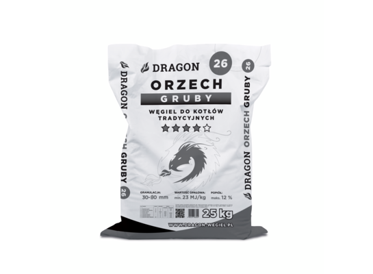 Węgiel ORZECH GRUBY 25 kg Dragon