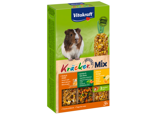 Kolba dla świnki morskiej Kracker 3 sztuki cytrusy/miód/warzywa Vitakraft
