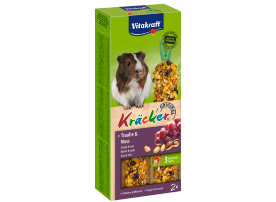 Kolba dla świnki morskiej Kracker 2 sztuki winogrona/orzechy Vitakraft
