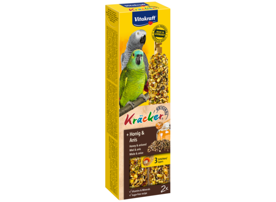 Kolba dla dużych papug Kracker 2 sztuki miód/anyż Vitakraft