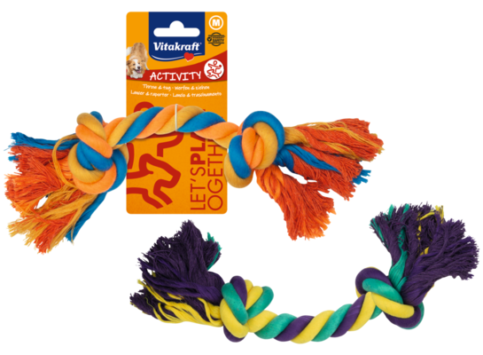 Zabawka dla psa sznur kolorowy 26 cm 125 g