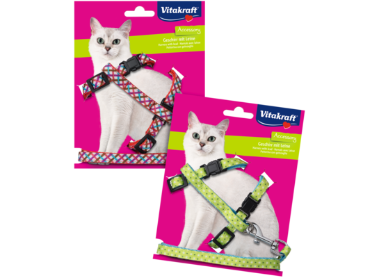 Smycz i szelki dla kota nylon Vitakraft