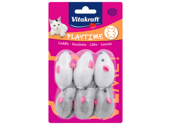 Zabawka dla kota myszka z futerka 6 cm