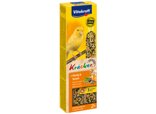 Kolba dla kanarka Kracker 2 sztuki miód/sezam Vitakraft