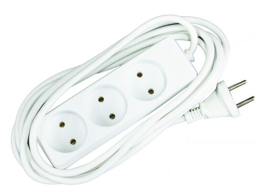 Przedłużacz 3 gniazda bez uziemienia 3 m 