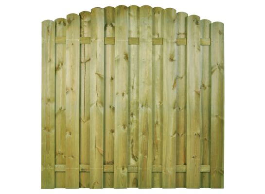 Płot pełny TYTUS 12 z łukiem 180 x 180/160 cm