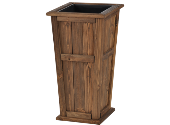 Donica Retro Struktur z wkładem 1 PCV 38 x 38 x 70 palisander SOBEX