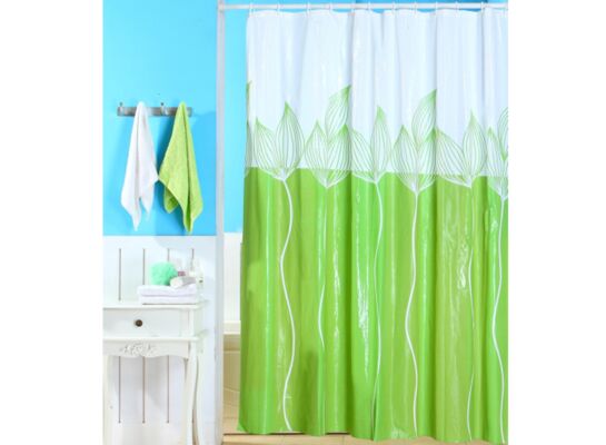 Zasłonka PEVA 180 x 180 cm zielona