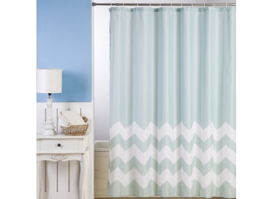 Zasłonka poliestrowa 180 x 180 cm biało-zielony