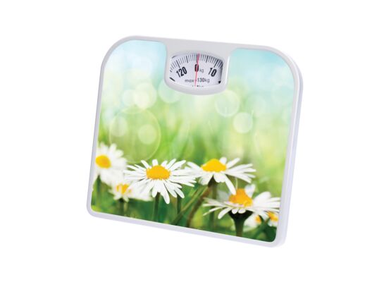 Waga łazienkowa biało-zielona