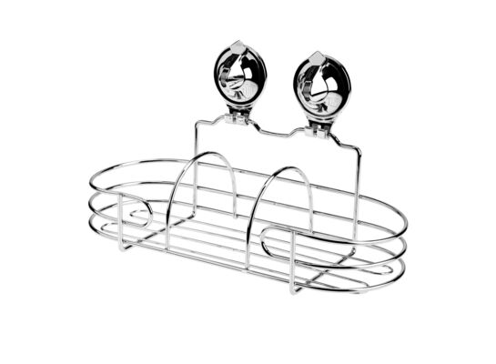 Półka ścienna z przyssawkami FORTE srebrny