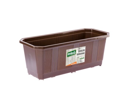 Doniczka balkonowa 40 brązowa