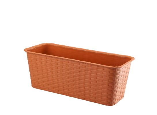 Doniczka balkonowa RATTAN 40 cm ceglasta