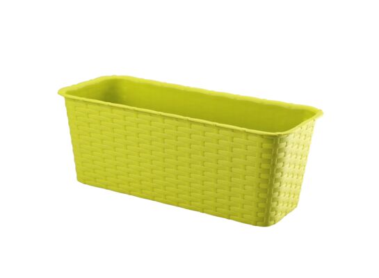 Doniczka balkonowa RATTAN 40 cm zielona