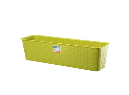 Doniczka balkonowa RATTAN 60 cm zielona