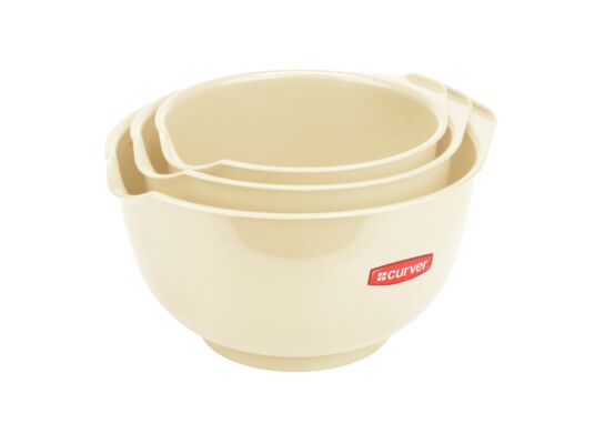 Miska komplet 3 sztuki kremowa