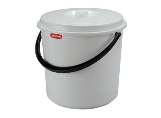 Wiadro 12 l z pokrywą marmur