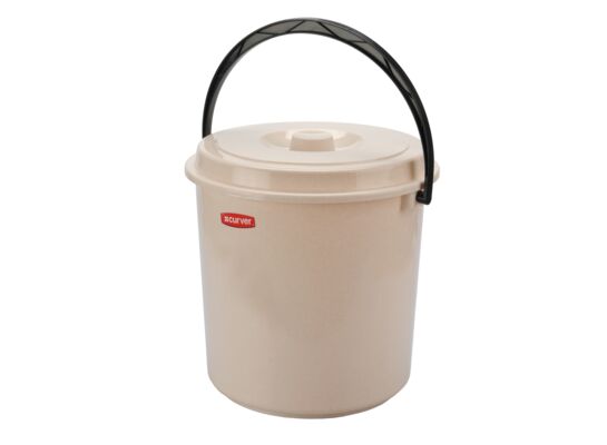 Wiadro 16 l z pokrywą beżowe