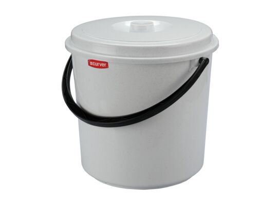 Wiadro 16 l z pokrywą marmur