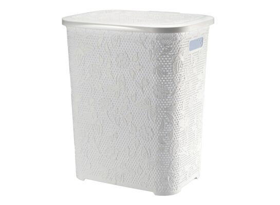 Kosz na bieliznę 55 l FANCY biały