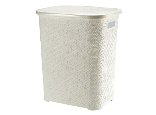 Kosz na bieliznę 55 l FANCY kremowy