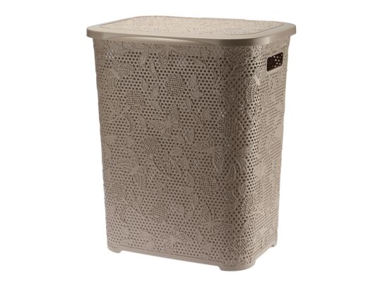 Kosz na bieliznę 55 l FANCY beżowy